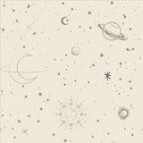 Little Amour ruimte behang voor de kinderkamer space stars wit