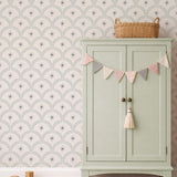 Little Amour Magic Arches boogjes behang voor babykamer neutrale kinderkamer meisjeskamer blauw