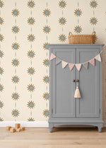 Zonnen behang kinderkamer little amour sunny days blauw meisjeskamer babykamer tienerkamer
