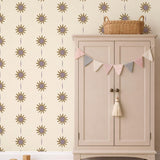 Zonnen behang kinderkamer little amour sunny days mauve meisjeskamer babykamer tienerkamer