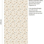 Bloemenbehang voor de kinderkamer Daisy Little Amour beige blauw