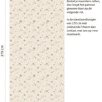 Bloemenbehang voor de kinderkamer Daisy Little Amour beige bruin