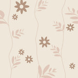 Bloemenbehang voor de kinderkamer Daisy Little Amour beige bruin
