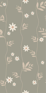 Little Amour Wallpaper Daisy - Green