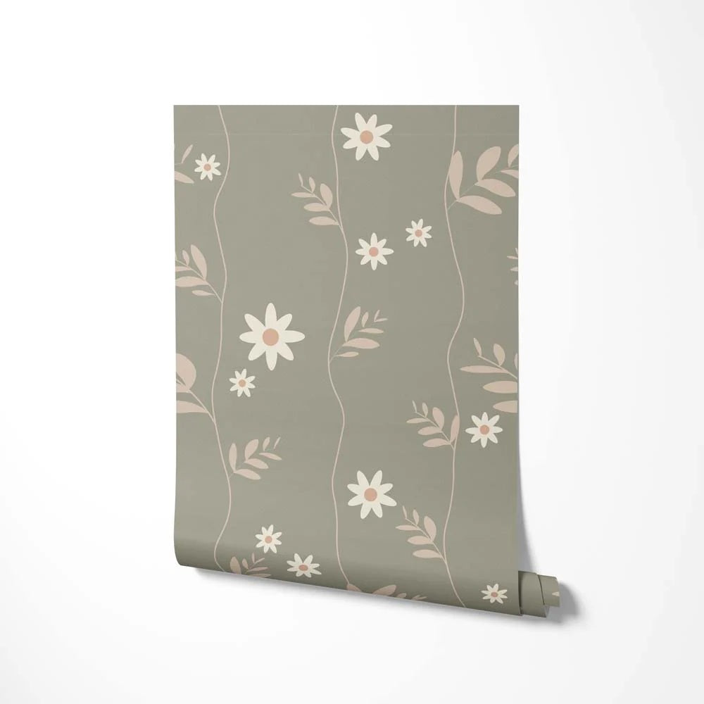 Little Amour Behang Daisy - Groen