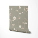 Little Amour Wallpaper Daisy - Green