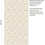 Bloemenbehang voor de kinderkamer Daisy Little Amour beige oker