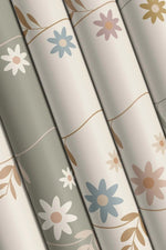 Bloemenbehang voor de kinderkamer Daisy Little Amour beige bruin