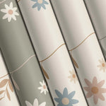 Bloemenbehang voor de kinderkamer Daisy Little Amour beige oker