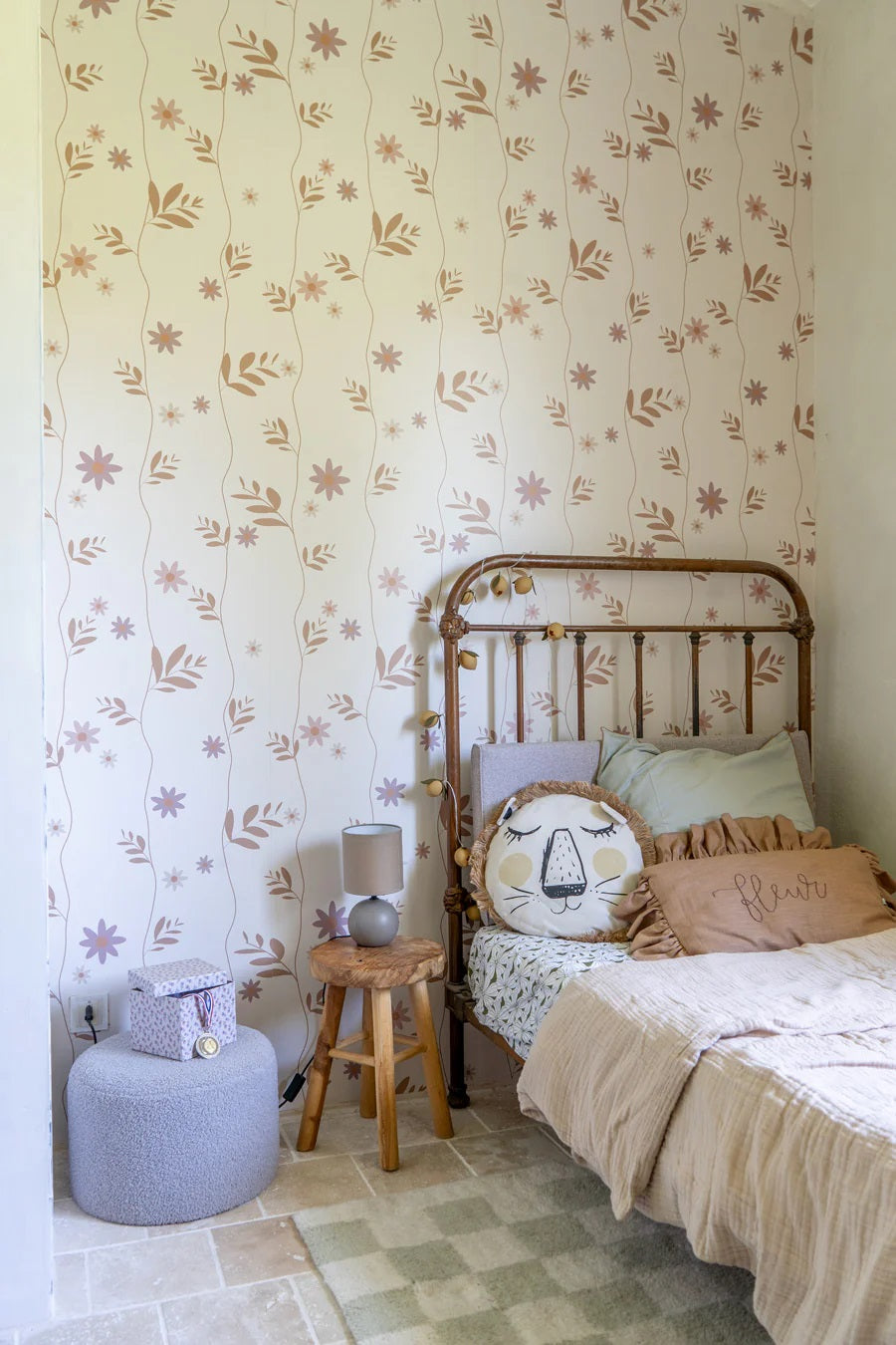 Little Amour Wallpaper Daisy - Pink