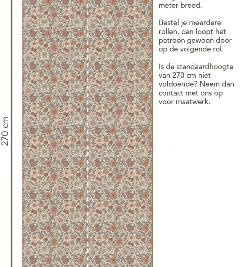 Nova Flowers little amour bloemenbehang voor de kinderkamer