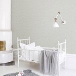 Littlephant meadow behang voor de neutrale kinderkamer en babykamer lichtgrijs mid grey 1475