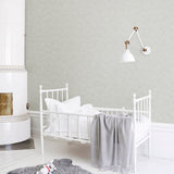 Littlephant meadow behang voor de neutrale kinderkamer en babykamer lichtgrijs mid grey 1475