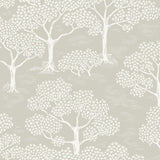 Littlephant behang voor de kinderkamer neutraal beige bomen natuur woodland notes clay beige