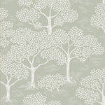 Littlephant behang wallpaper voor de kinderkamer kidsroom neutraal sage green groen