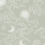 Littlephant Happy Cloud kinderbehang babykamer kinderkamer neutraal groen sage