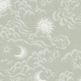 Littlephant Happy Cloud kinderbehang babykamer kinderkamer neutraal groen sage