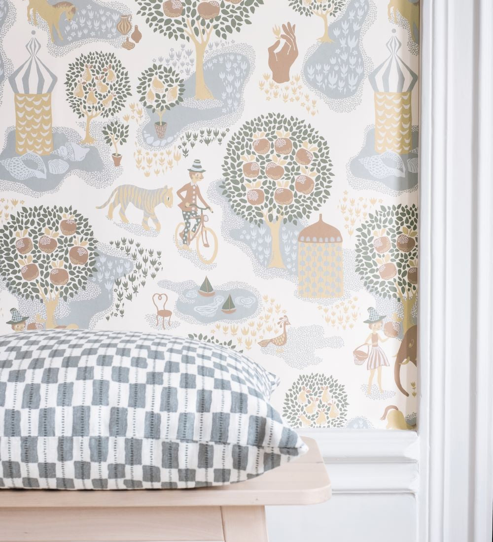 Jardin de la vie littlephant behang voor de kinderkamer kleur multi