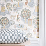 Jardin de la vie littlephant behang voor de kinderkamer kleur multi