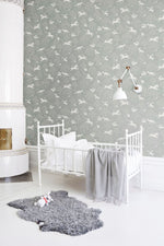 Littlephant behang voor de meisjeskamer en babykamer blauw fairytale fox