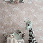 Littlephant behang voor de meisjeskamer en babykamer roze fairytale fox