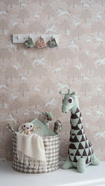 Littlephant behang voor de meisjeskamer en babykamer roze fairytale fox