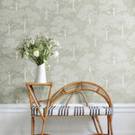 Littlephant behang wallpaper voor de kinderkamer kidsroom neutraal sage green groen
