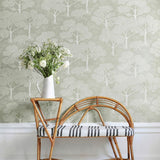 Littlephant behang wallpaper voor de kinderkamer kidsroom neutraal sage green groen