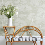 Littlephant behang wallpaper voor de kinderkamer kidsroom neutraal sage green groen