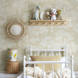 Littlephant behang wallpaper voor de kinderkamer kidsroom neutraal rye yellow oker