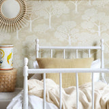 Littlephant behang wallpaper voor de kinderkamer kidsroom neutraal rye yellow oker