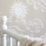 Littlephant Happy Cloud kinderbehang babykamer kinderkamer neutraal terra roze
