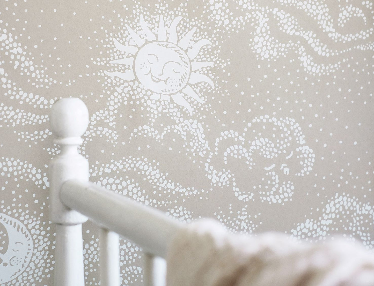 Littlephant Happy Cloud kinderbehang babykamer kinderkamer neutraal terra roze