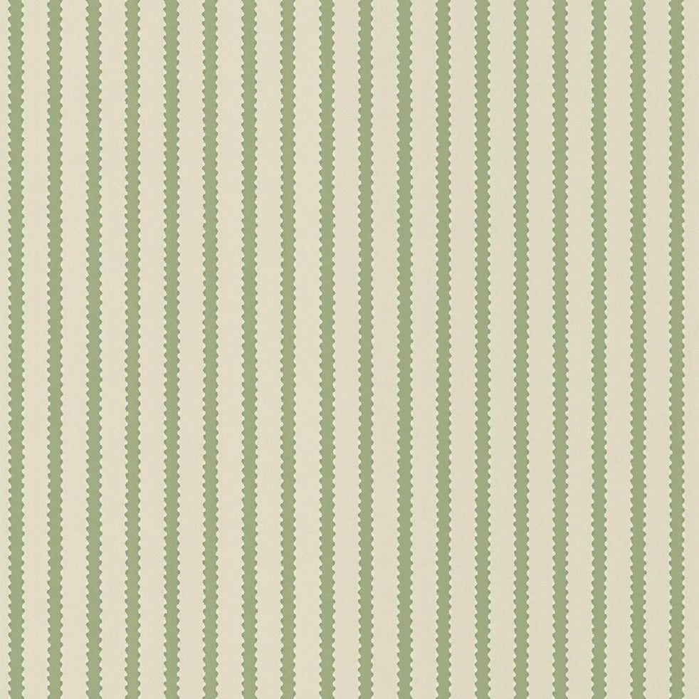 Langelid Von Brommsen olive olijfgroen strepen behang voor de kinderkamer