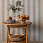 Langelid von Bromssen strepen behang neutrale kinderkamer meisjeskamer jongenskamer faded denim blauw