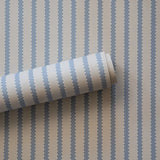 Langelid von Bromssen strepen behang neutrale kinderkamer meisjeskamer jongenskamer faded denim blauw