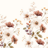 Dusty Flower van Creative Lab Amsterdam bloemen behang voor meisjeskamer en babykamer mural terra