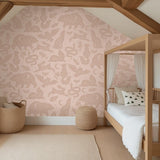 Dierenbehang voor meisjeskamer en babykamer starlight van creative lab amsterdam roze