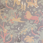 Majvillan jungle behang voor de kinderkamer jungle glow met glow in the dark effect. grijs antraciet 155-03