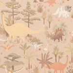 Majvillan dino behang voor de kinderkamer dinosaur vibes beige