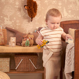 Majvillan behang kinderkamer summer fields soft brown bruin