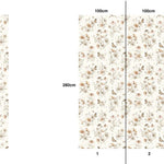 Matuu bloemenbehang kinderkamer Gouden Weide grote bloemen wit