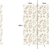 Matuu bloemenbehang kinderkamer Gouden Weide grote bloemen wit