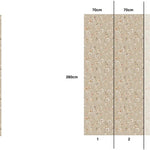Matuu bloemenbehang voor de kinderkamer medium karamel beige