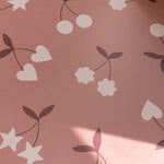 Matuu heartgarden kersen behang meisjeskamer roest rood bruin
