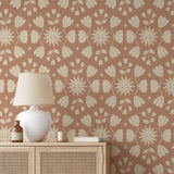 May and Fay behang voor de kinderkamer Sunny Flowers terra
