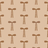 May and Fay behang voor de babykamer meisjeskamer strikjes beige