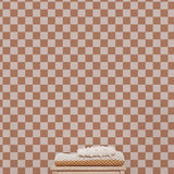 May and Fay behang kinderkamer checkers ruiten bruin