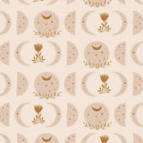 May and Fay Luna sterren en manen behang voor een meisjeskamer en babykamer beige