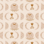 May and Fay Luna sterren en manen behang voor een meisjeskamer en babykamer beige